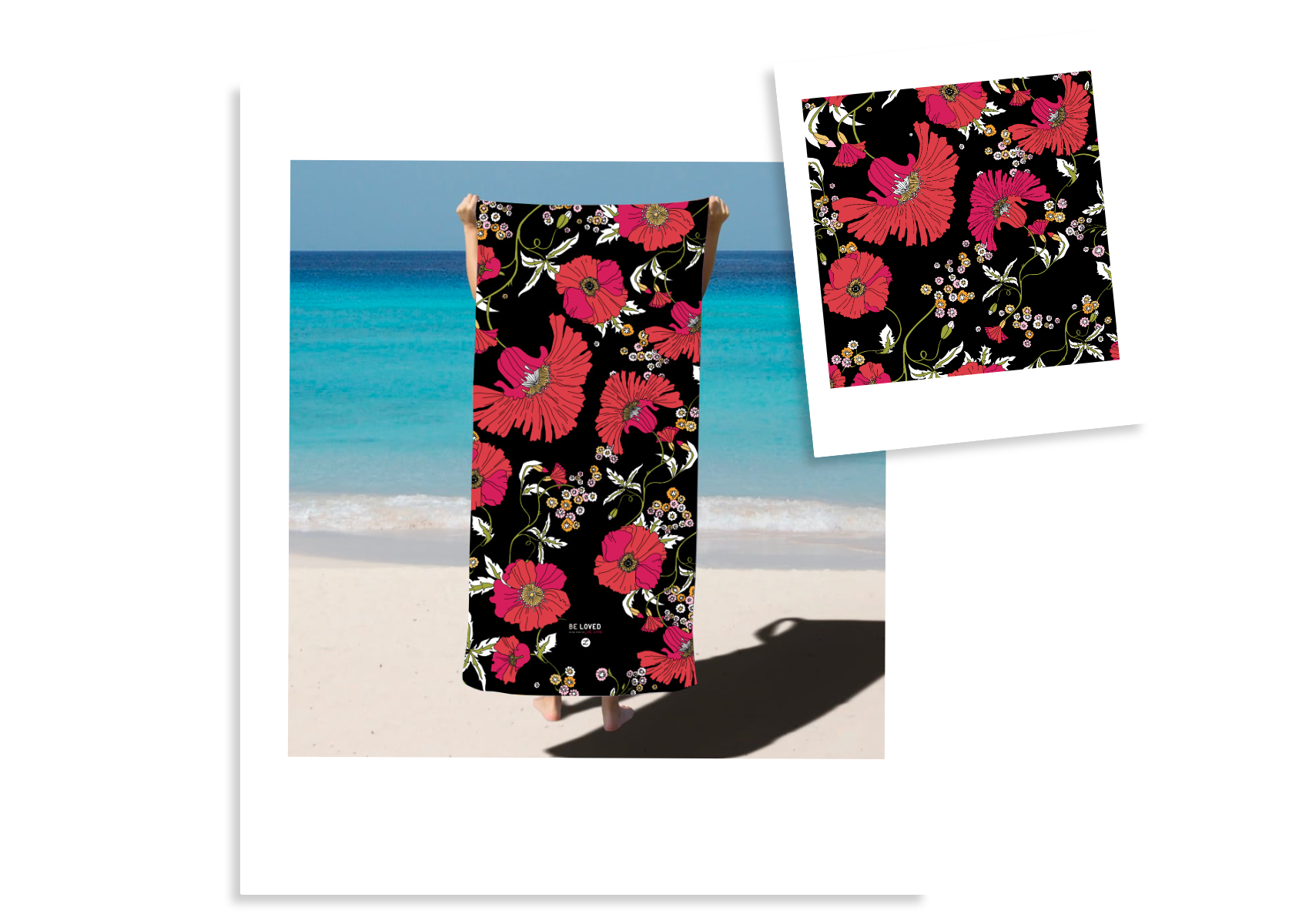 Be.loved beach towel in Summer Nights print